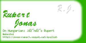 rupert jonas business card